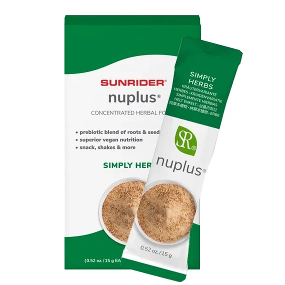 Sunrider Nuplus növényi élelmiszer Koncentrált, 10 x 15g