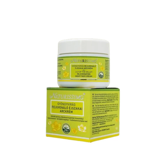Naturissimo Gyöngyvirág rejuvenáló éjszakai arckrém, 50 ml