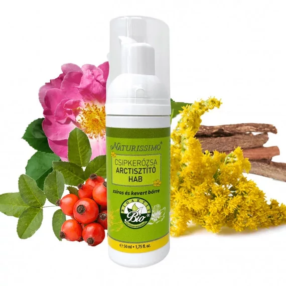 Naturissimo Csipkerózsa arctisztító hab, 50 ml