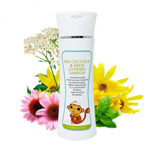 Biola bio Csicsóka-neem gyermeksampon, dermatológiailag tesztelt, 150 ml