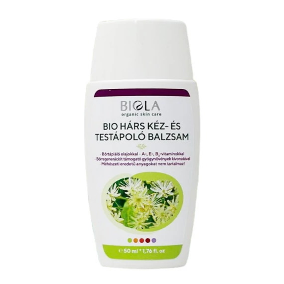 Biola bio Hárs kéz- és testápoló balzsam bármely bőrtípusra, 50 ml