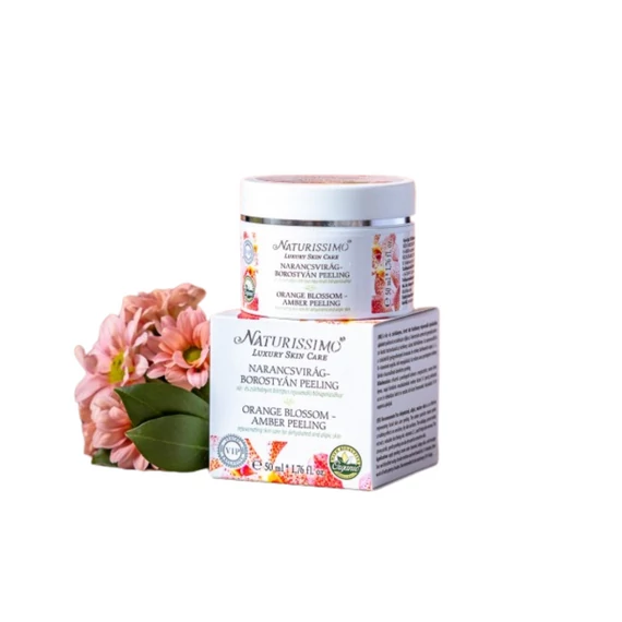 Naturissimo Narancsvirág & borostyán peeling, 50 ml