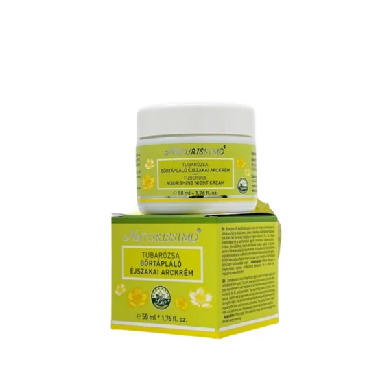 Naturissimo Tubarózsa bőrtápláló éjszakai arckrém, 50 ml