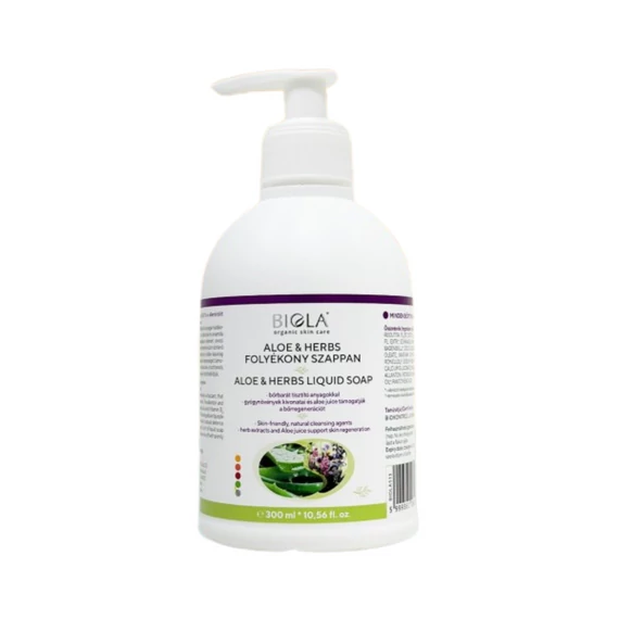 Biola bio Aloe & Herbs folyékony szappan, 300 ml