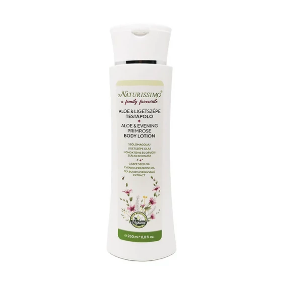 Naturissimo Aloe & Ligetszépe Testápoló - A család kedvence, 250 ml