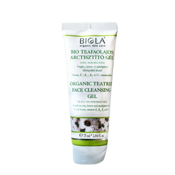 Biola bio Teafaolajos arctisztító gél, 75 ml