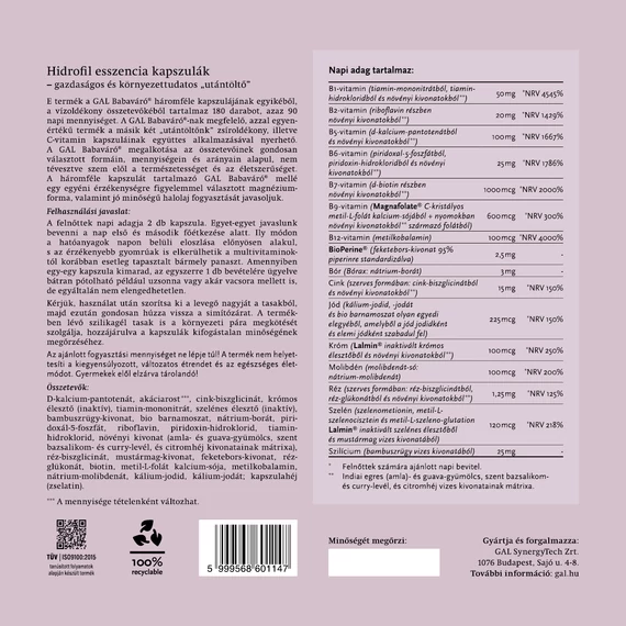 GAL Babaváró multivitamin 90 darabos utántöltő
