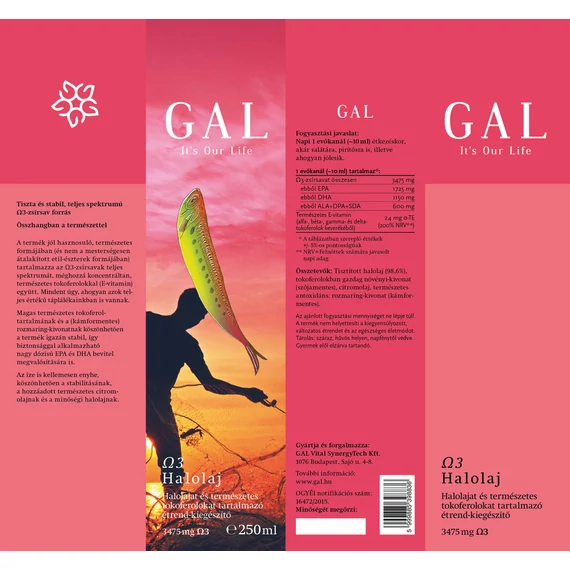GAL Halolaj, 3400 mg Omega-3/evőkanál