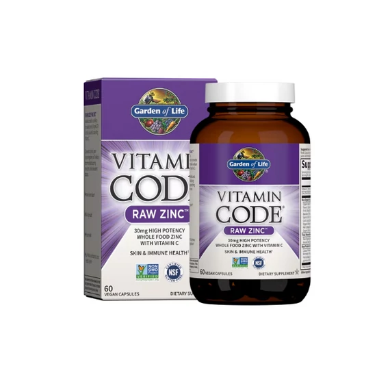 Garden of Life Vitamin Code RAW Zinc vegán kapszula, 60 db