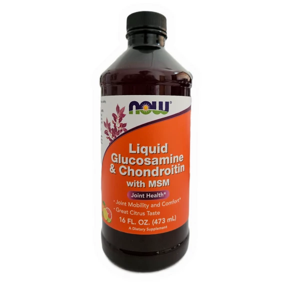 Now Glucosamine, Chondroitin és MSM Ízületvédő Folyadék, 473 ml