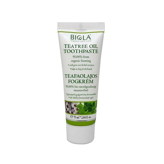 Biola Teafaolajos fogkrém 95,06% öko 75ml