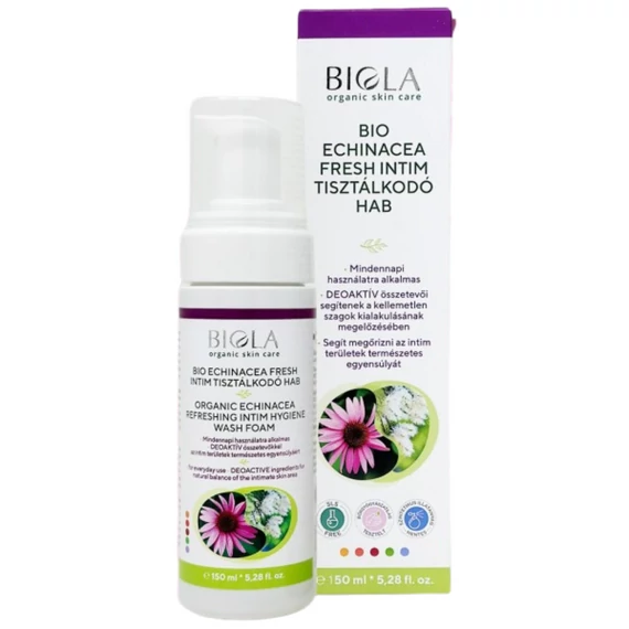 Biola Bio Echinacea fresh intim mosakodó hab 150ml