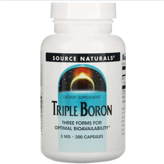 Triple Boron, 3 mg, 200 db, Source Naturals