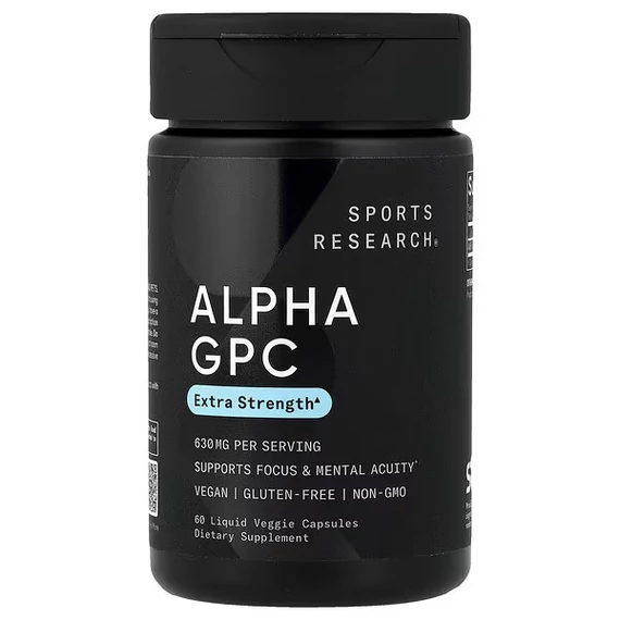 Sports Research Alpha GPC, 315mg, 60 db folyékony növényi kapszula