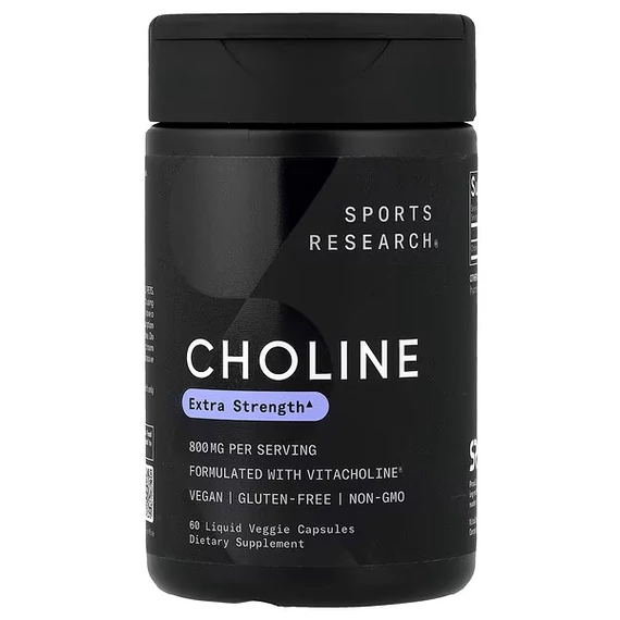 Sports Research Choline 400 mg/kapszula, 60 db folyékony növényi kapszula
