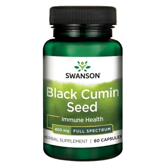 Swanson Black cumin seed feketeköménymag , 400 mg kapszula, 60 db
