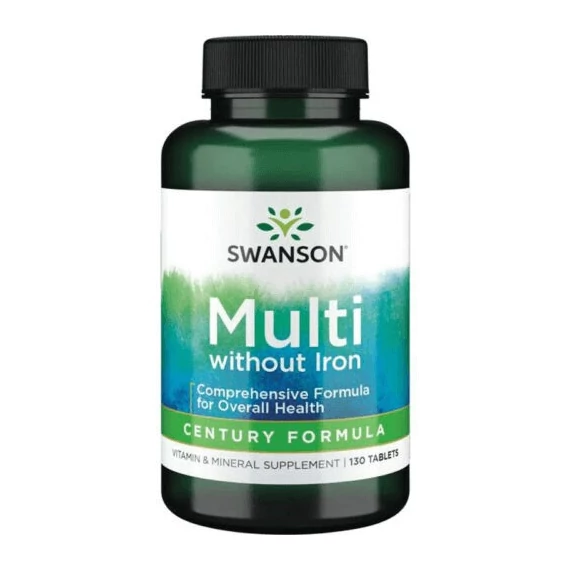 Swanson Multi without iron vas nélkül, komplex, 130 db