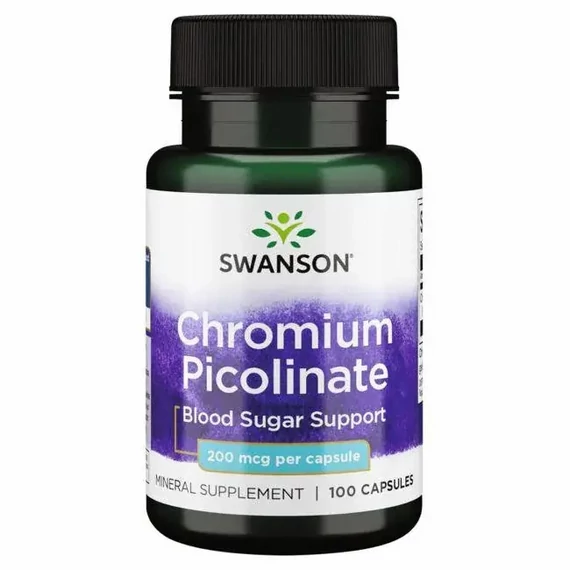 Swanson Chromium picolinate króm pikolinát, 200 mcg, 100 db