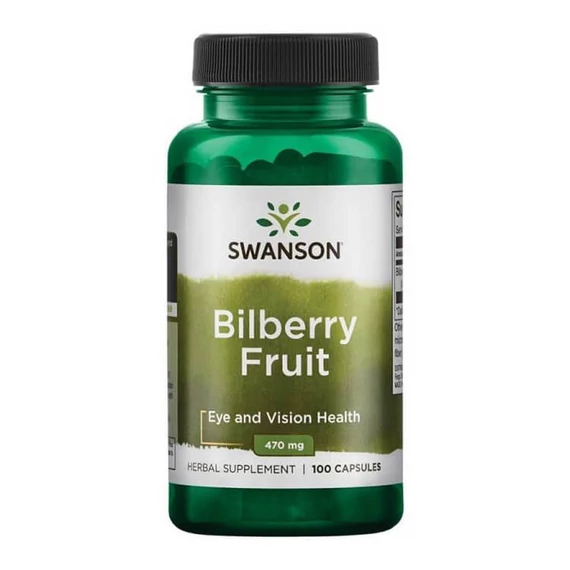 Swanson Bilberry fruit fekete áfonya gyümölcs, 470 mg, 100 db