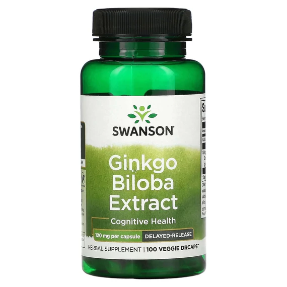 Swanson Ginkgo biloba standardizált kivonat, 120 mg, 100 db