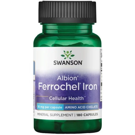 Swanson Ferrochel iron vas-biszglicinát-kelát, 18 mg, 180 db
