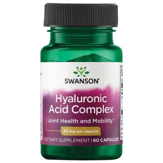Swanson Hyaluronic acid complex  hialuronsav , kollagénnel keverve, 33 mg, 60 db