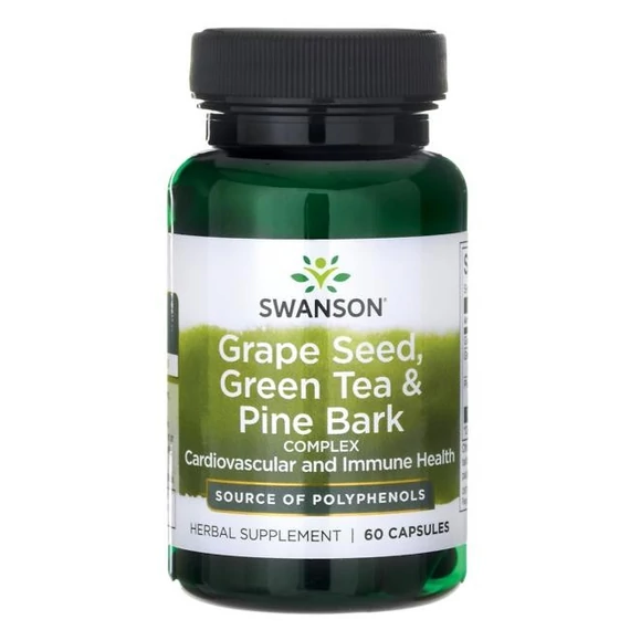 Swanson Grape seed, green tea & pine bark szőlmag, zöld tea,fenyőkéreg, komplex, 60 db