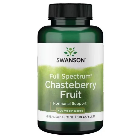 Swanson Chasteberry fruit full spektrumú barátcserje, 400 mg, 120 db