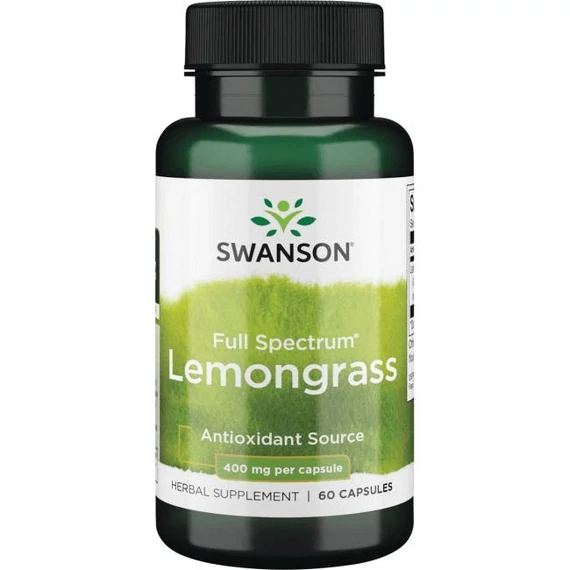 Swanson Lemongrass citromfű koncentrátum, 400 mg, 60 db