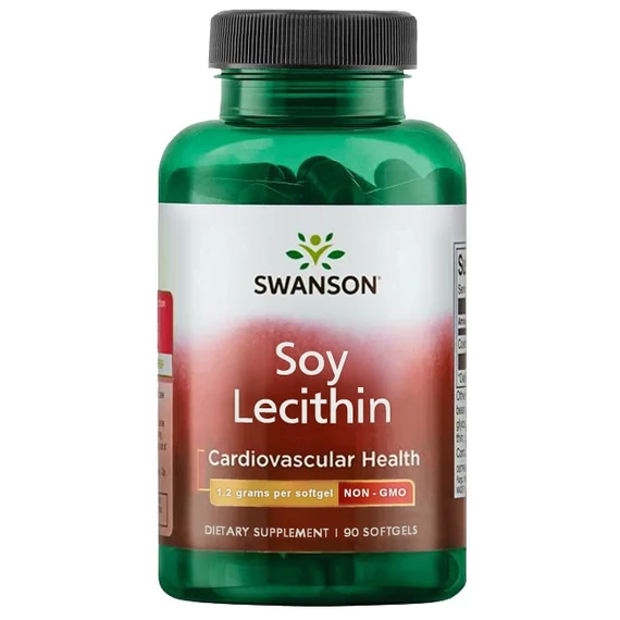 Swanson Soy lecithin szója lecitin gmo mentes, 1200 mg, 90 db
