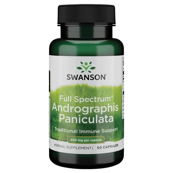 Swanson Andrographis paniculata full sepktrum, 400 mg, 60 db