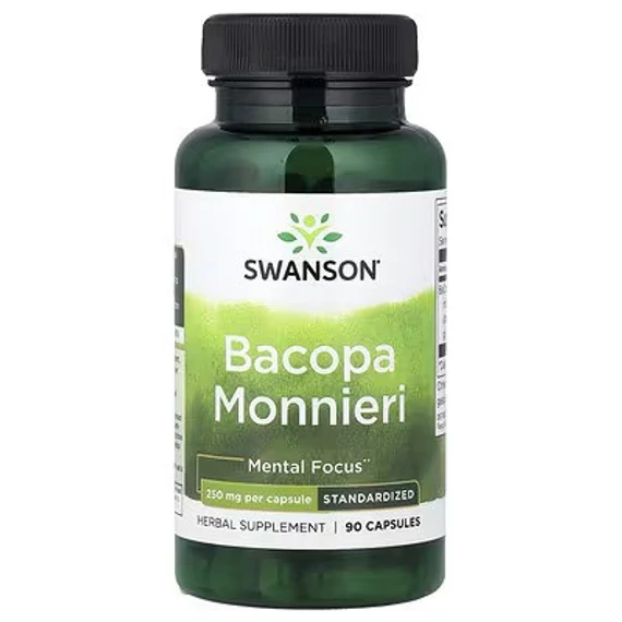 Swanson Bacopa Monnieri, 250 mg, 90 vegetáriánus kapszula
