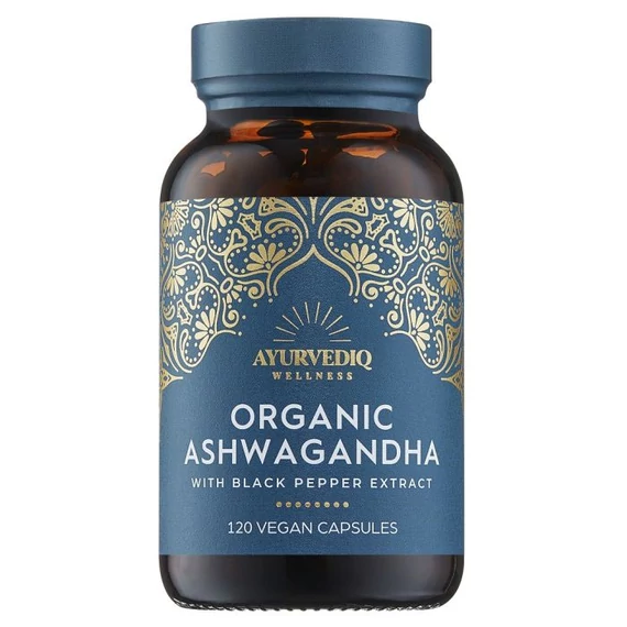 Organikus ashwagandha és fekete bors kivonat, 120 db, Ayurvediq Wellness