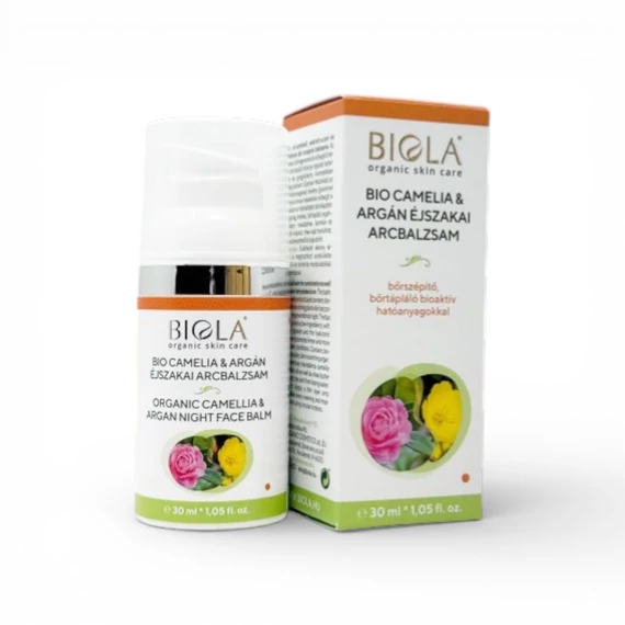 Biola Bio kamélia & argán éjszakai arcbalzsam , 30 ml