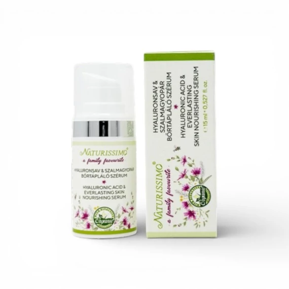 Család Kedvence Hyaluronsav & szalmagyopár bőrtápláló szérum , 15 ml