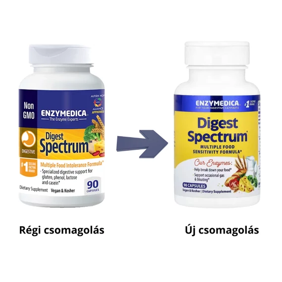 Enzymedica Digest Spectrum enzimkeverék kapszula ételintoleranciára, 90 db