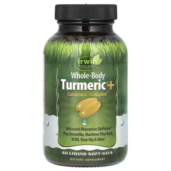 Irwin Naturals Kurkuma & Kurkumin Bioaktív Komplex, 60 db lágyzselatin kapszula
