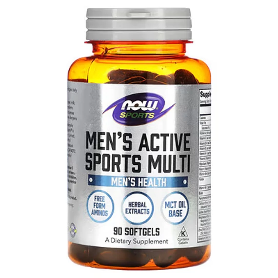 NOW Foods Men's Active Sports Multi, 90 lágyzselatin kapszula