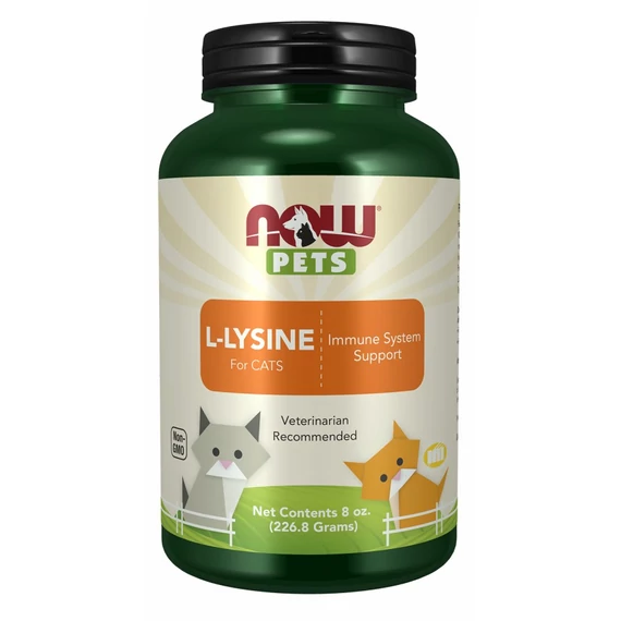 NOW Foods Pets L-Lizin macskáknak, 226,8 g