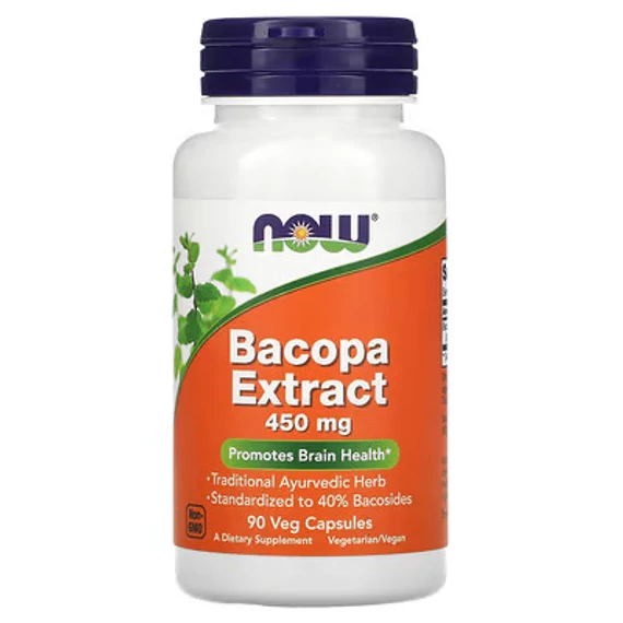 NOW Foods Bacopa kivonat, 450 mg, 90 vegetáriánus kapszula