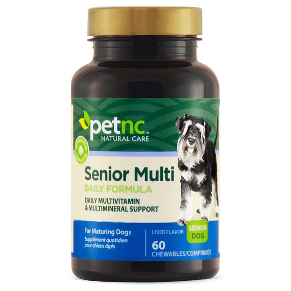 Petnc Natural Care Senior Multi Daily Formula, idősebb kutyáknak, májas ízű, 60 db rágótabletta