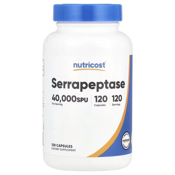 Nutricost Szerrapeptáz, 20 mg (40,000 SPU), 120 db
