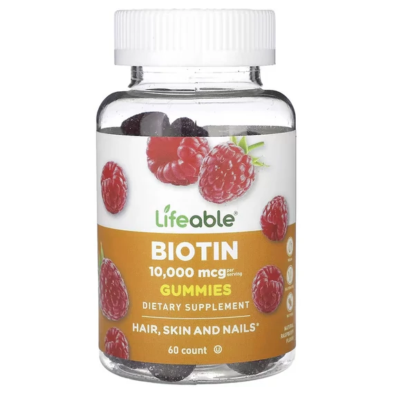 Lifeable Gyerek Biotin Gumivitamin, Málnás, 60 db