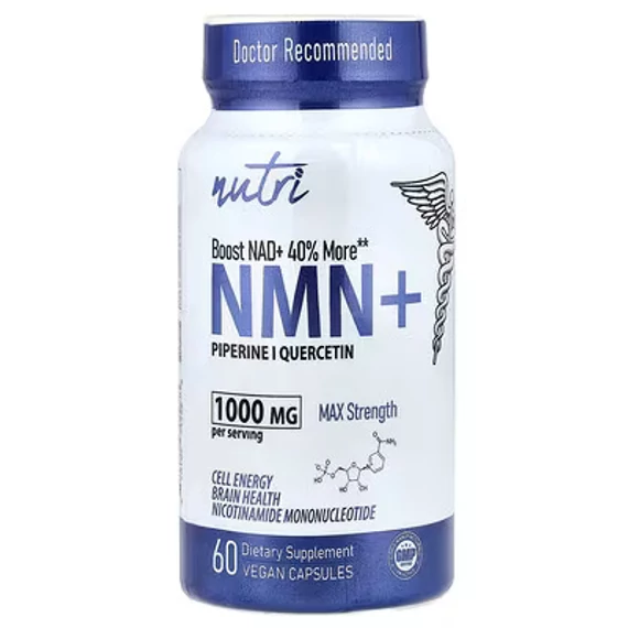 Nutri NMN+ Maximális erősség, 60 vegán kapszula