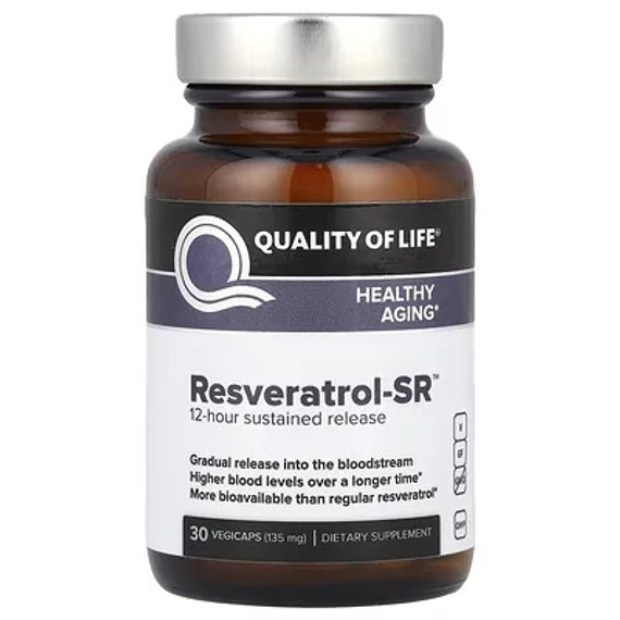 Quality of Life Resveratrol-SR™, 135 mg, 30 kapszula