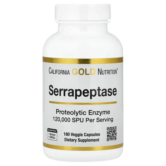California Gold Nutrition Szerrapeptáz,(120,000 SPU), 180 db 