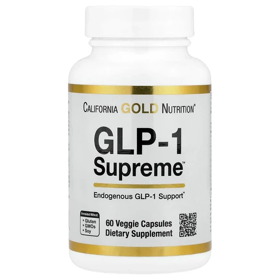 California Gold Nutrition GLP-1 Supreme™, Akkermansiával, Berberinnel, Kvercetinnel és Kurkuminnal, 60 vegetáriánus kapszula