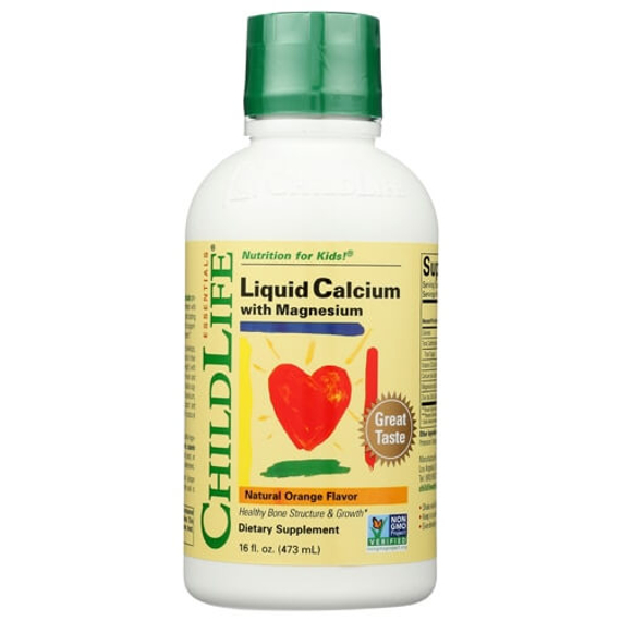 Folyékony kalcium magnéziummal, természetes narancs íz, 473 ml, Childlife 