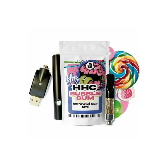 HHC készlet, vaporizáló toll + patron, rágógumi íz, 94%, 1 ml, Czech CBD