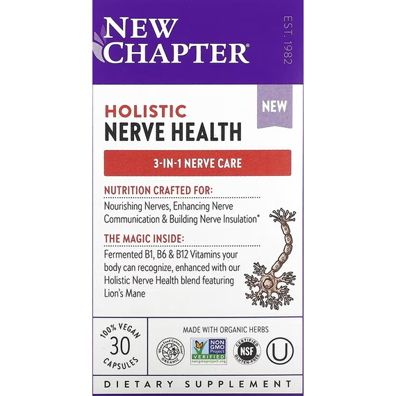 Holistic Nerve Health, idegek egészsége, 30 db, New Chapter